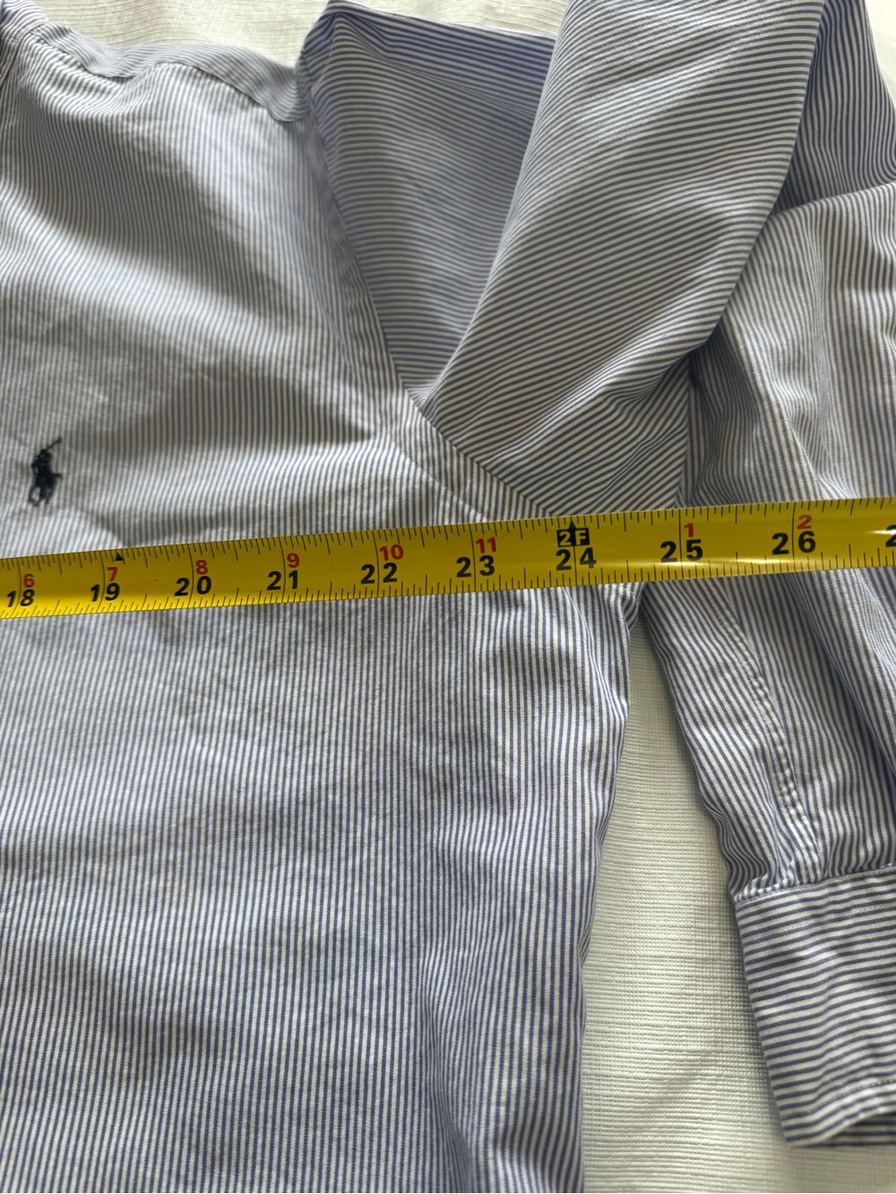 Ralph Lauren Light Blue Pinstripe Button-Down Dress Shirt - Picture 7 of 10